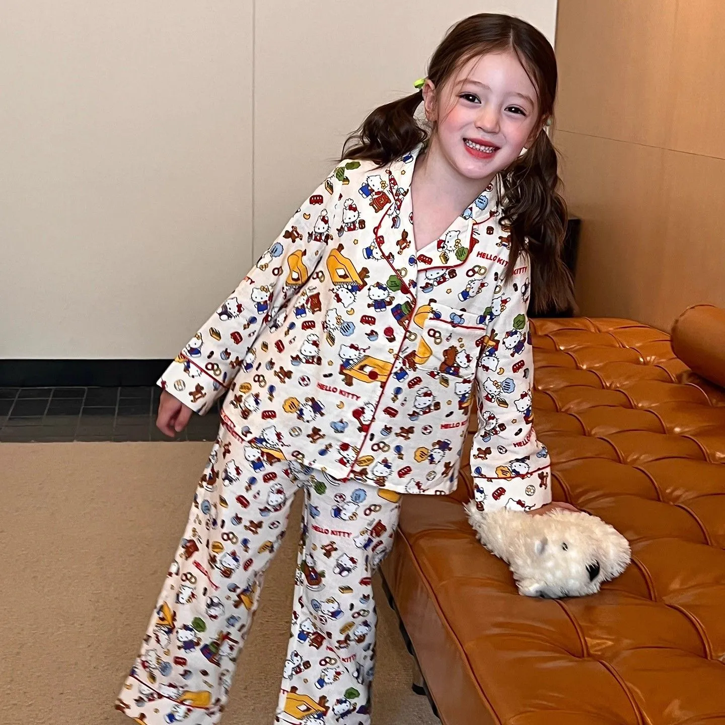 【100-160cm】おしゃれ感満点 大人気 着心地良い 遊び心満載 女の子 ルームウェア