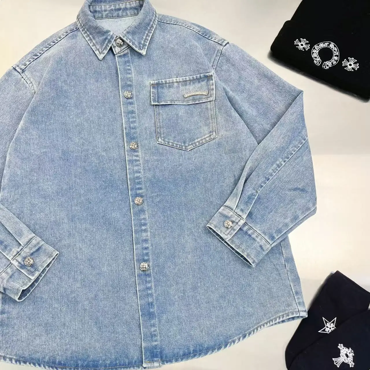 【110-160cm】季節感たっぷり モード感のある 上品ナチュラル 合わせやすい デニム素材 アウター ジーンズ