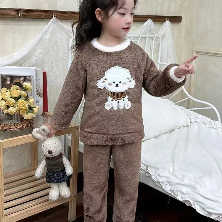 【80-140cm】着心地良い 可愛い あったか ふわふわ 厚め 防寒 ルームウェア