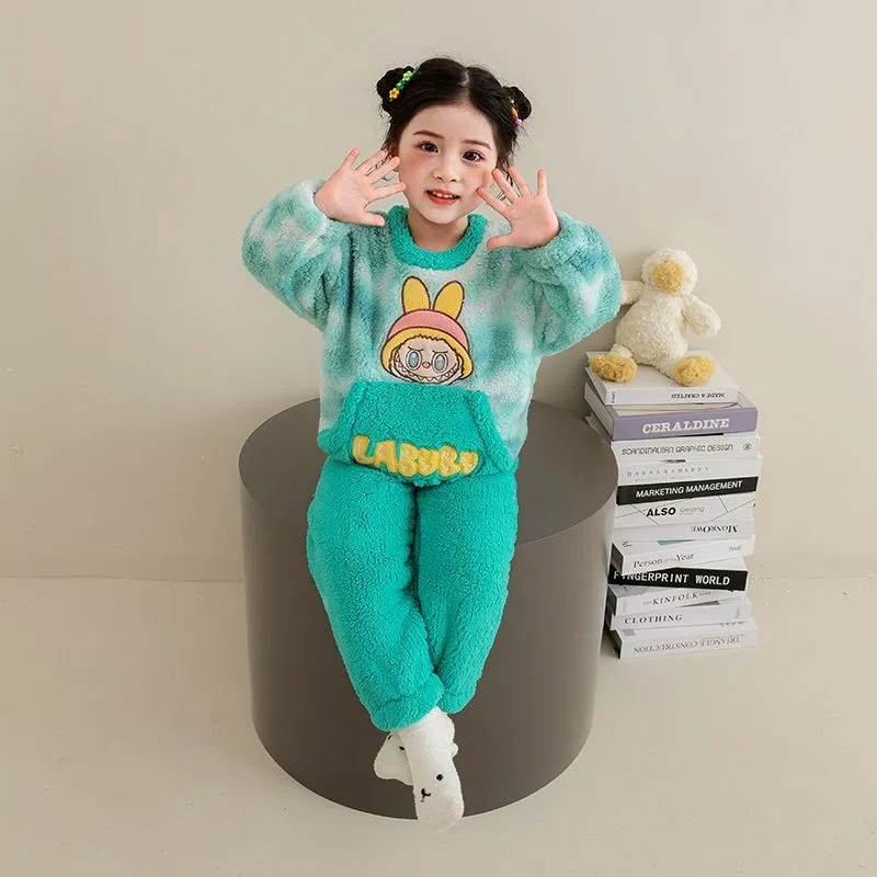【90-160cm】カートゥーン 可愛い あったか 女の子 ルームウェア パジャマ