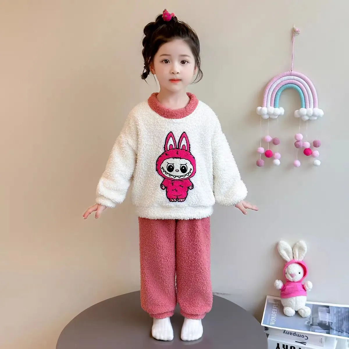 【90-140cm】大人気 カートゥーン 可愛い ふわふわ ルームウェア