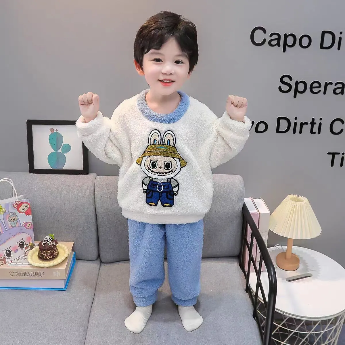 【90-140cm】大人気 カートゥーン 可愛い ふわふわ ルームウェア