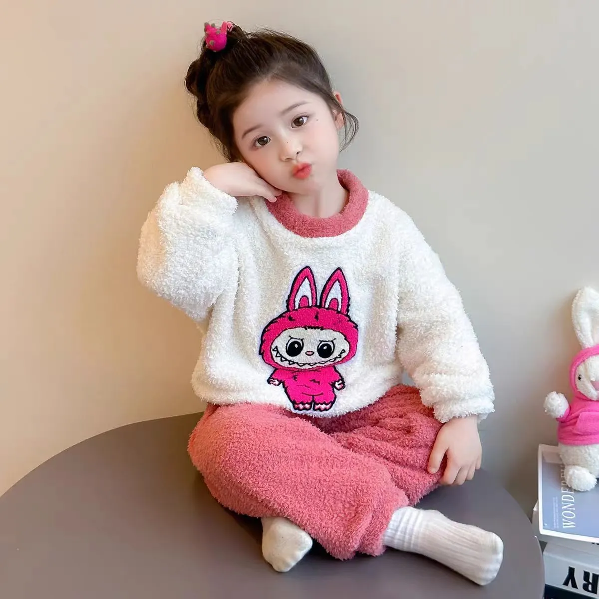 【90-140cm】大人気 カートゥーン 可愛い ふわふわ ルームウェア