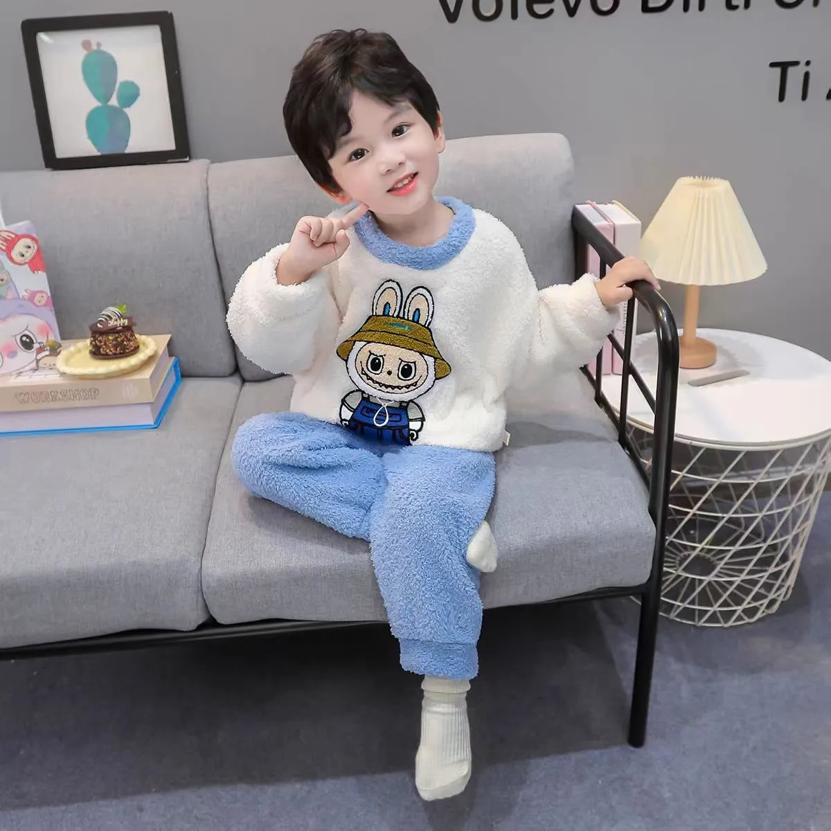 【90-140cm】大人気 カートゥーン 可愛い ふわふわ ルームウェア