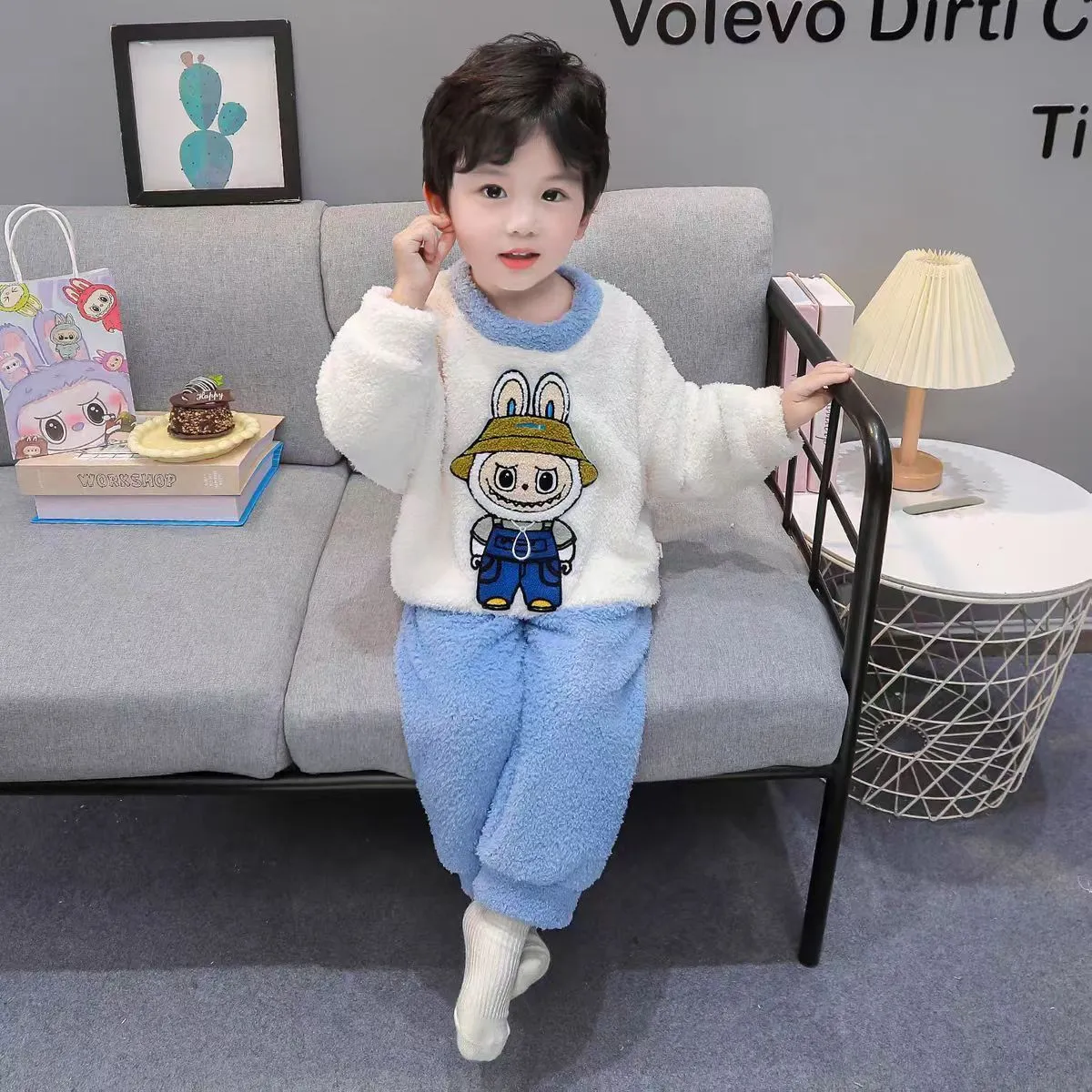 【90-140cm】大人気 カートゥーン 可愛い ふわふわ ルームウェア