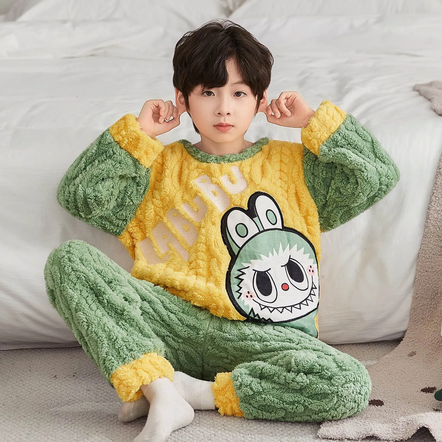 【90-160cm】大好評 ふわふわ ルーズ 着心地良い あったか ルームウェア