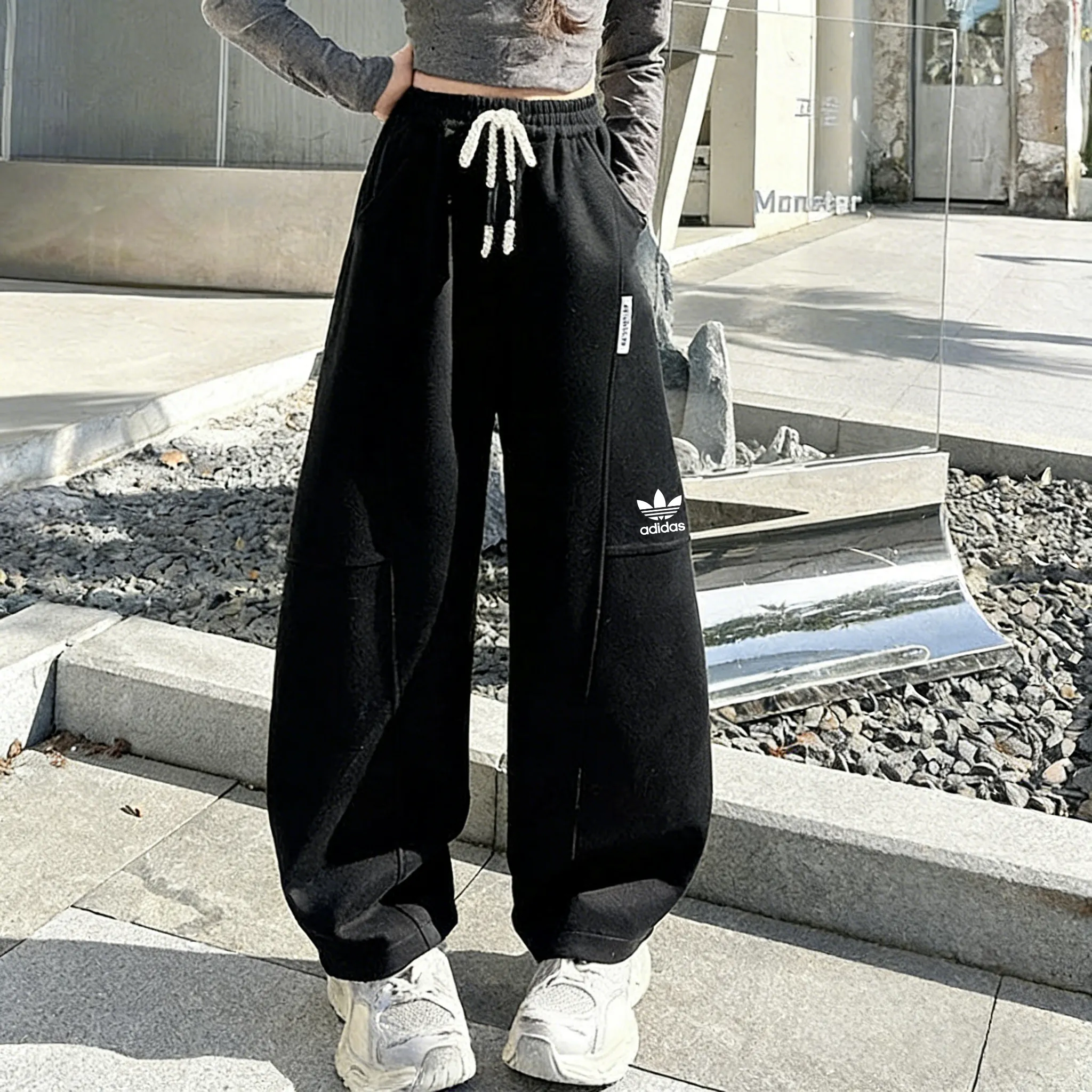 【120-170cm】おしゃれ度UP  カジュアル 動きやすさ抜群 女の子 裏起毛 パンツ