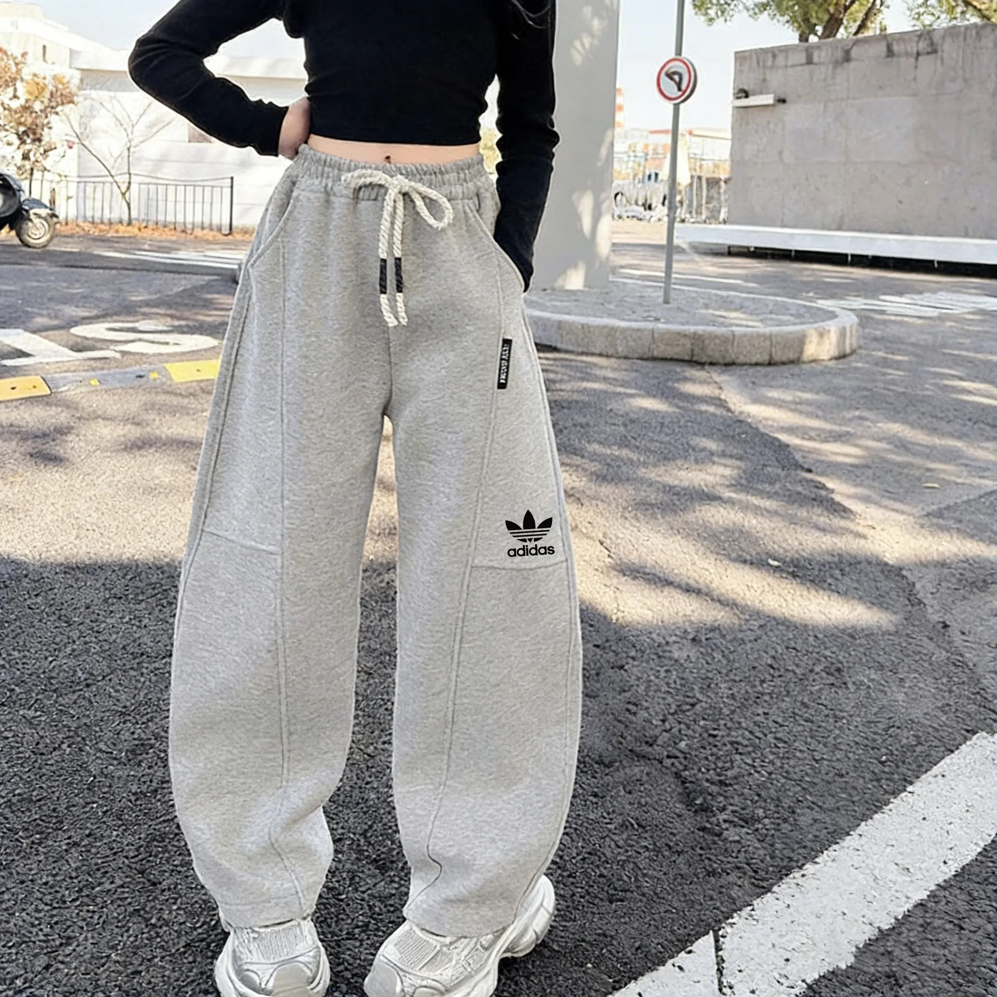 【120-170cm】おしゃれ度UP  カジュアル 動きやすさ抜群 女の子 裏起毛 パンツ