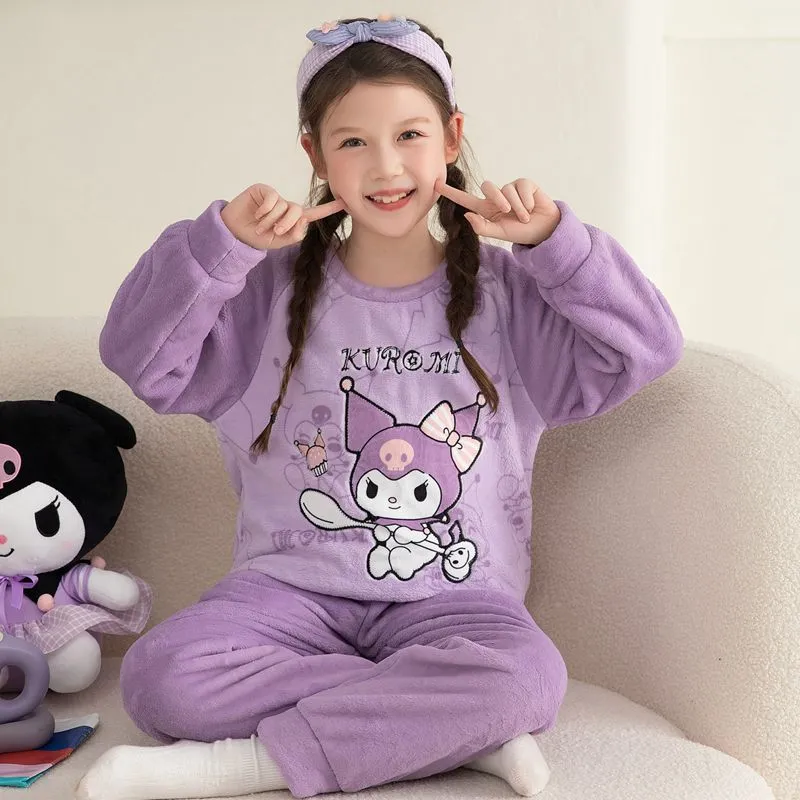 【90-170cm】大注目！カートゥーン 可愛い 女の子 着心地良い ふわふわ ルームウェア