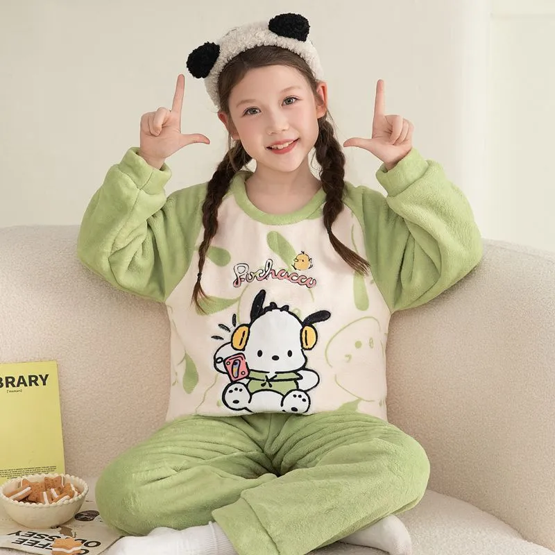 【90-170cm】大注目！カートゥーン 可愛い 女の子 着心地良い ふわふわ ルームウェア