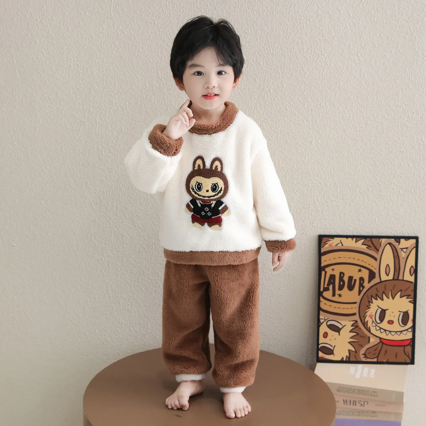 【90-140cm】大人気 ルーズ 着心地良い ふわふわ 男の子 ルームウェア