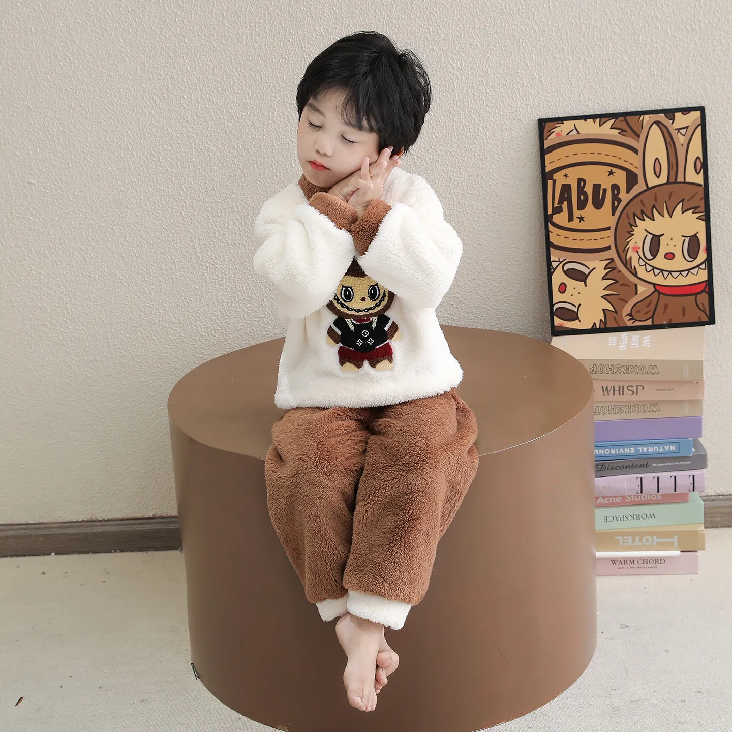 【90-140cm】大人気 ルーズ 着心地良い ふわふわ 男の子 ルームウェア