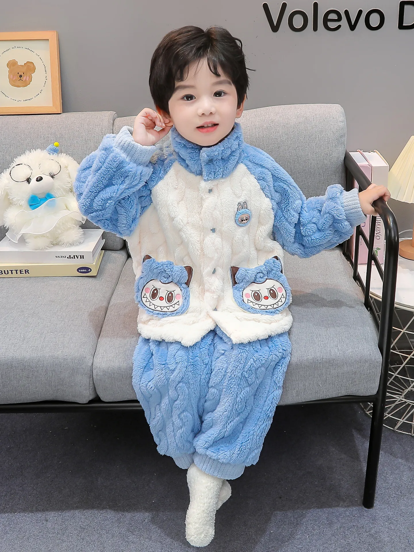 【90-140cm】通気性良い あったか 可愛い ふわふわ 厚め ルームウェア