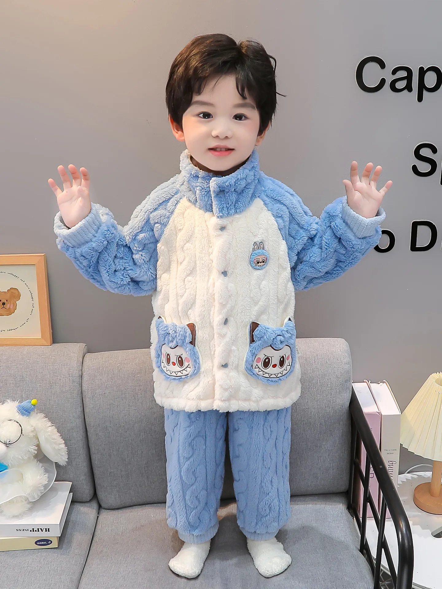 【90-140cm】通気性良い あったか 可愛い ふわふわ 厚め ルームウェア