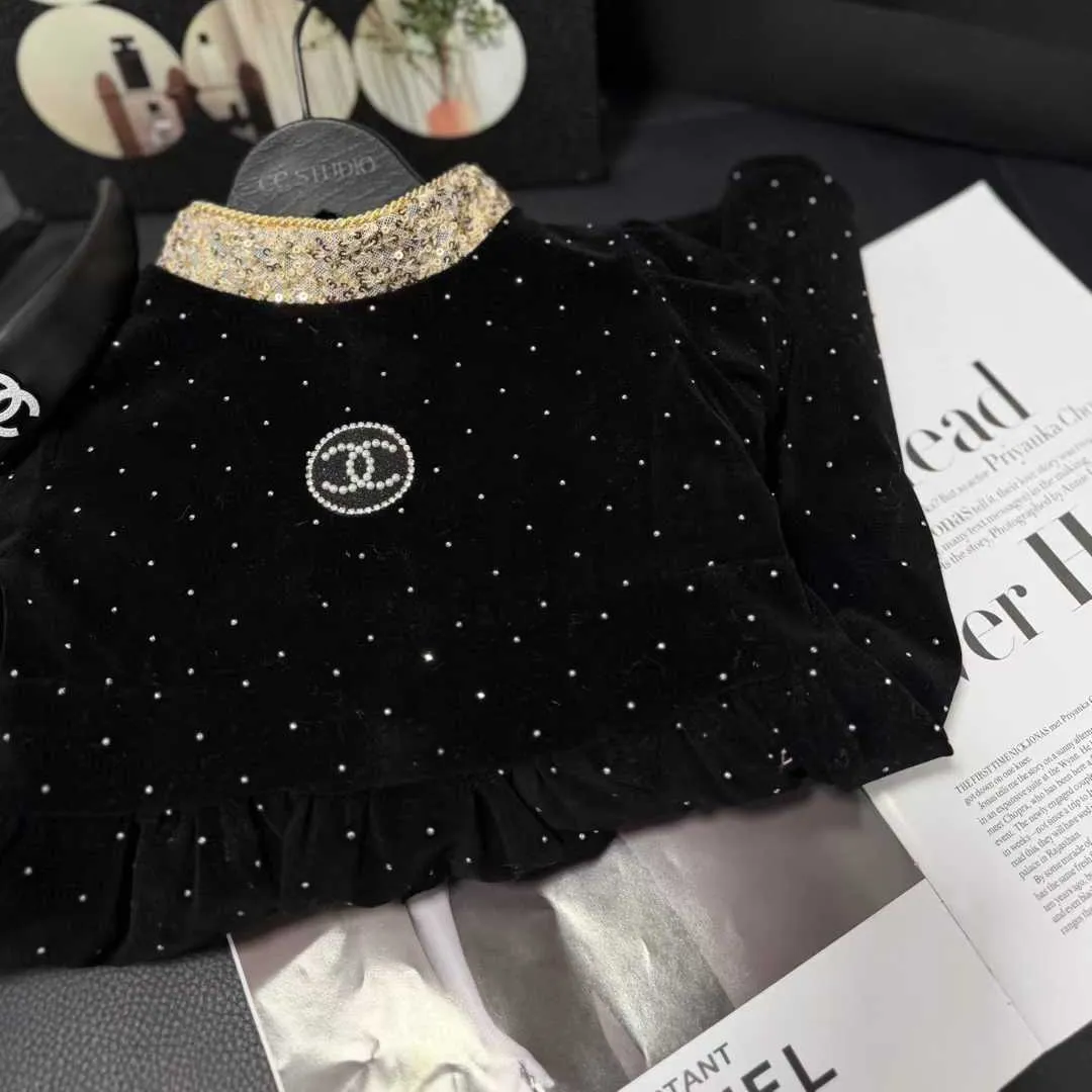 【100-150cm】おしゃれ度UP 上品かわいい きれいめ レース襟 ドット柄 女の子 長袖 ワンピース