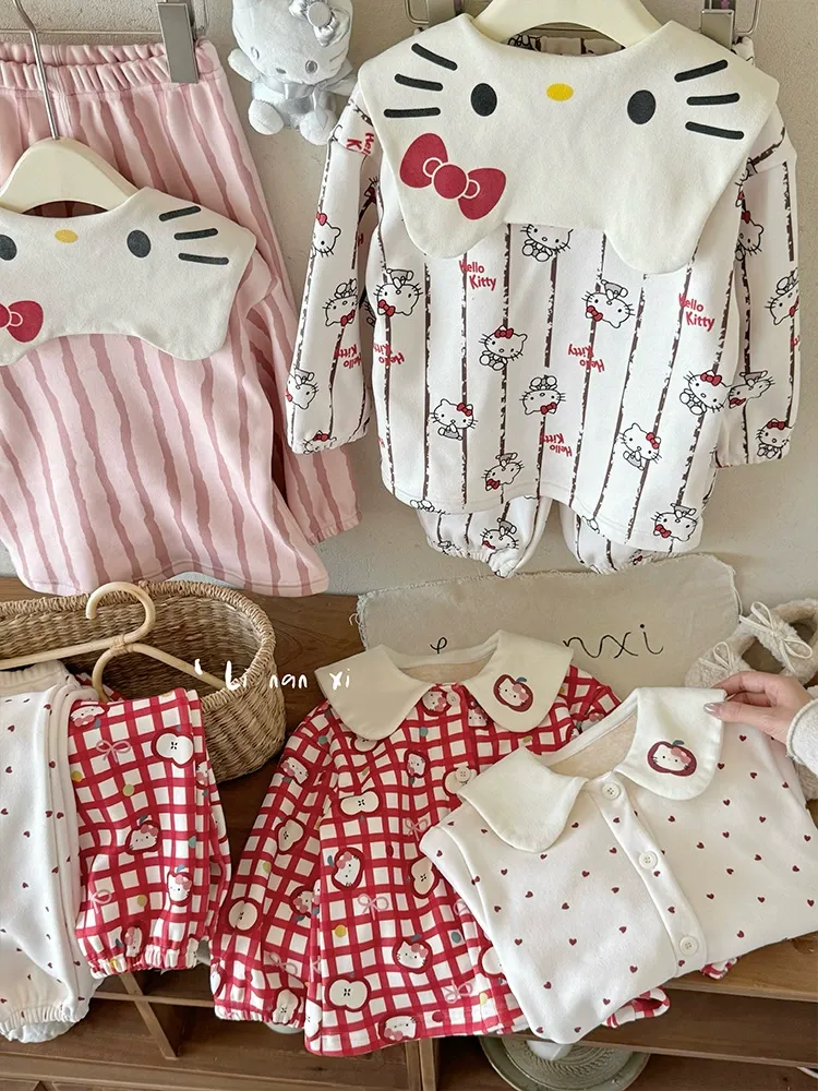 【90-140cm】パジャマ 楽ちん 秋 冬 長袖 部屋着 寝間着 かわいい 上下セット 可愛い 寝巻き ナイトウェア  ルームウェア