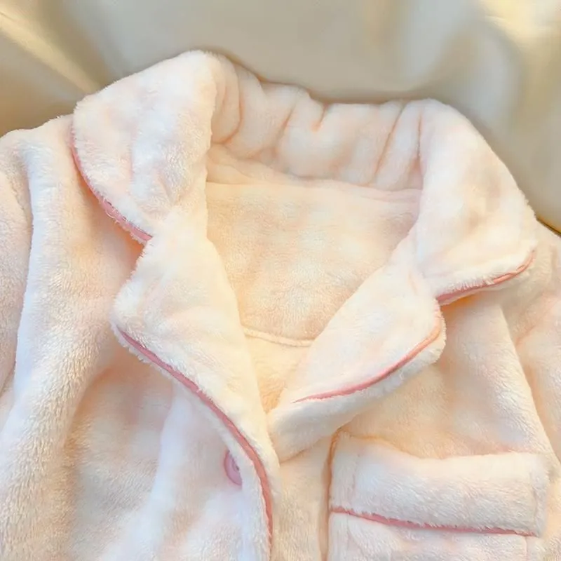 【110-160cm】パジャマ  長袖 冬 子供 部屋着 もこもこ ストレッチ 厚手 ルームウェア