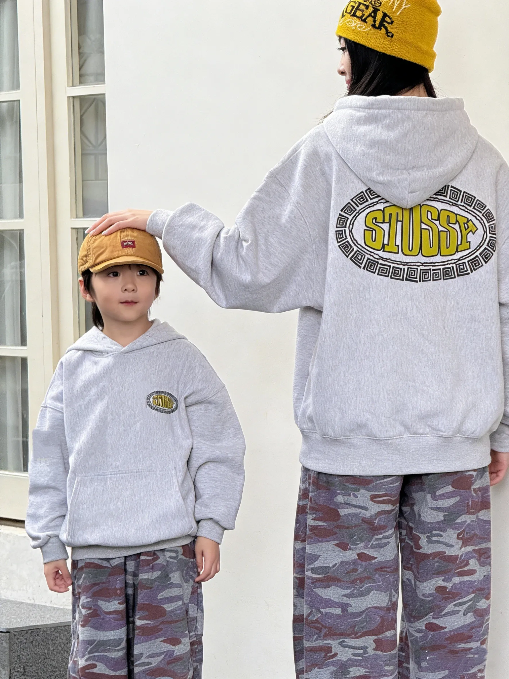【90-160cm+親サイズ】モード感アップ 今季大注目 カジュアル クール 親子ペア パーカー
