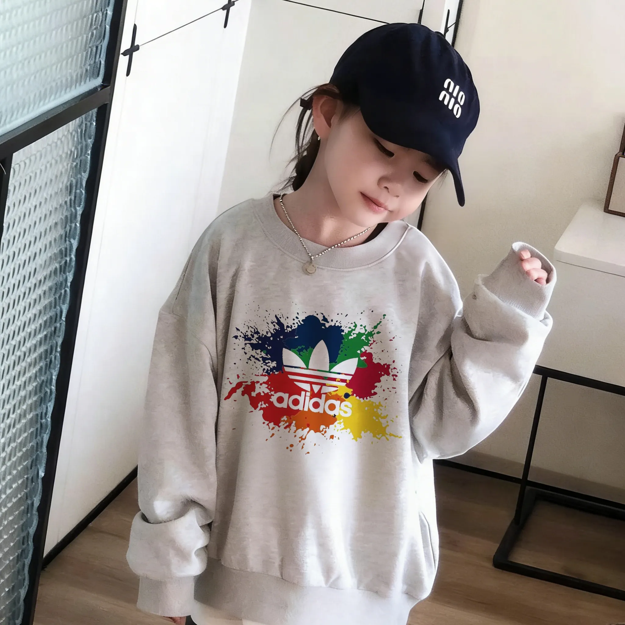 【90-160cm】毎日着たくなる 大注目 カジュアル 合わせやすい 女の子 トレーナー