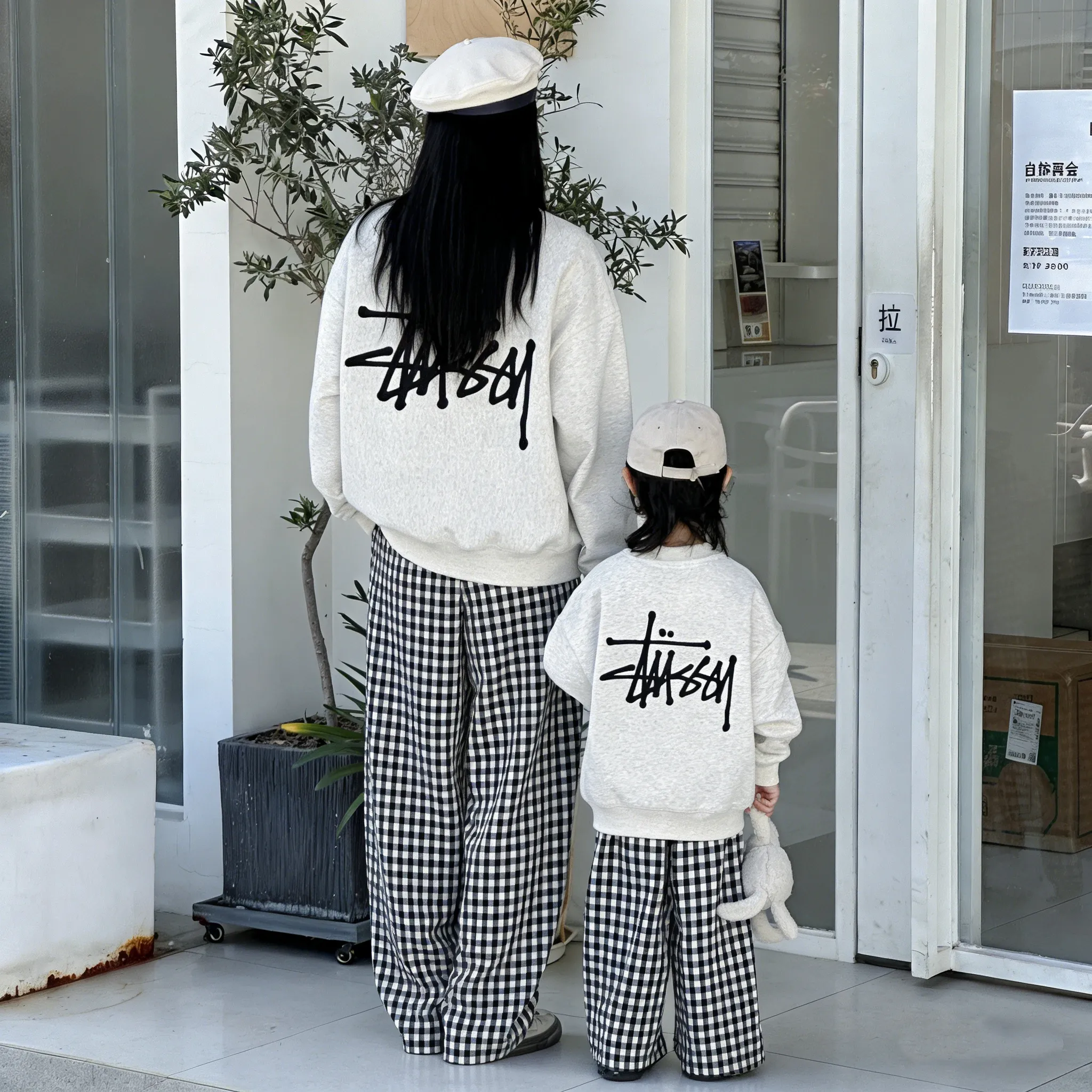 【90-160cm+親サイズ】デイリーにぴったり お気に入り カジュアル 定番 親子ペア トレーナー