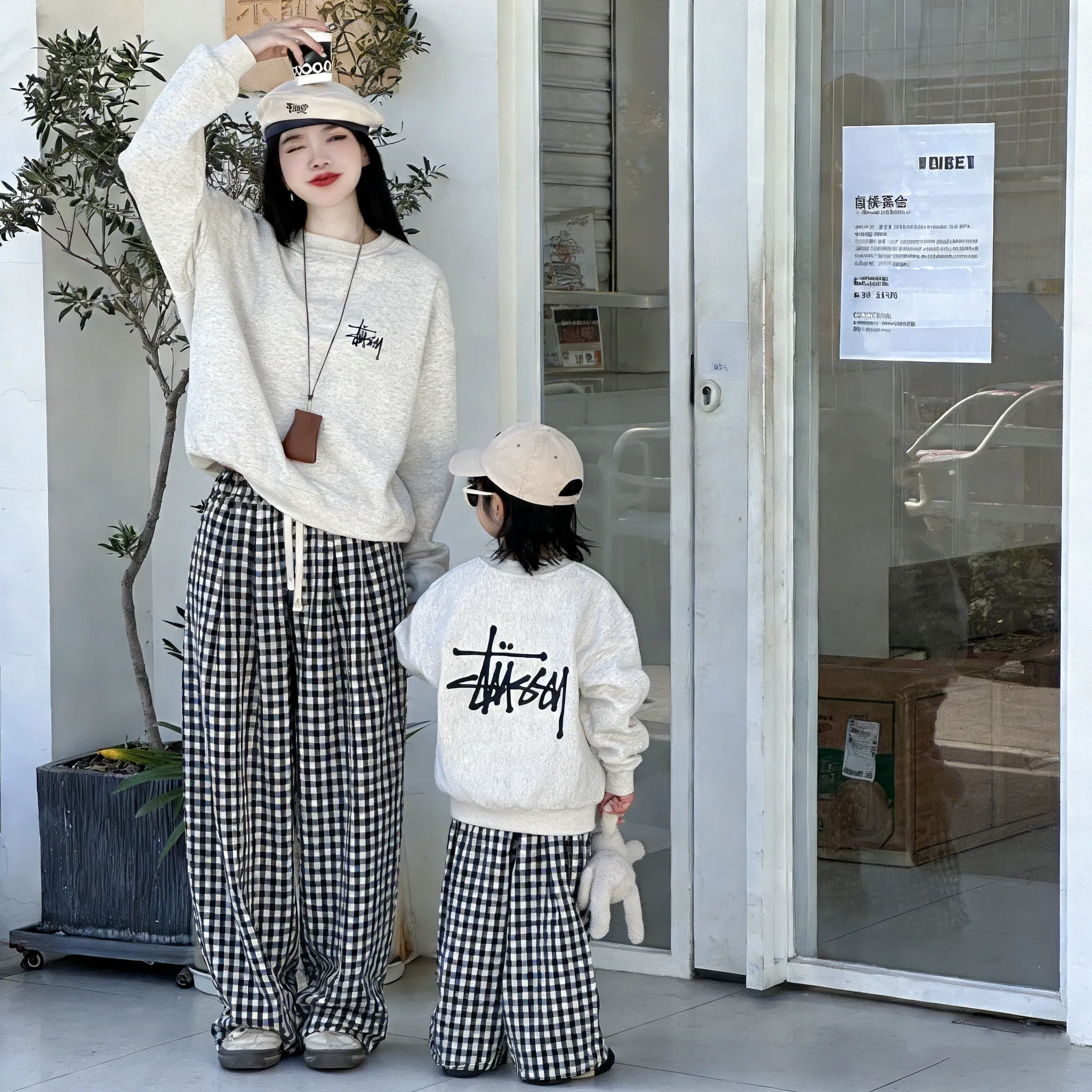 【90-160cm+親サイズ】デイリーにぴったり お気に入り カジュアル 定番 親子ペア トレーナー