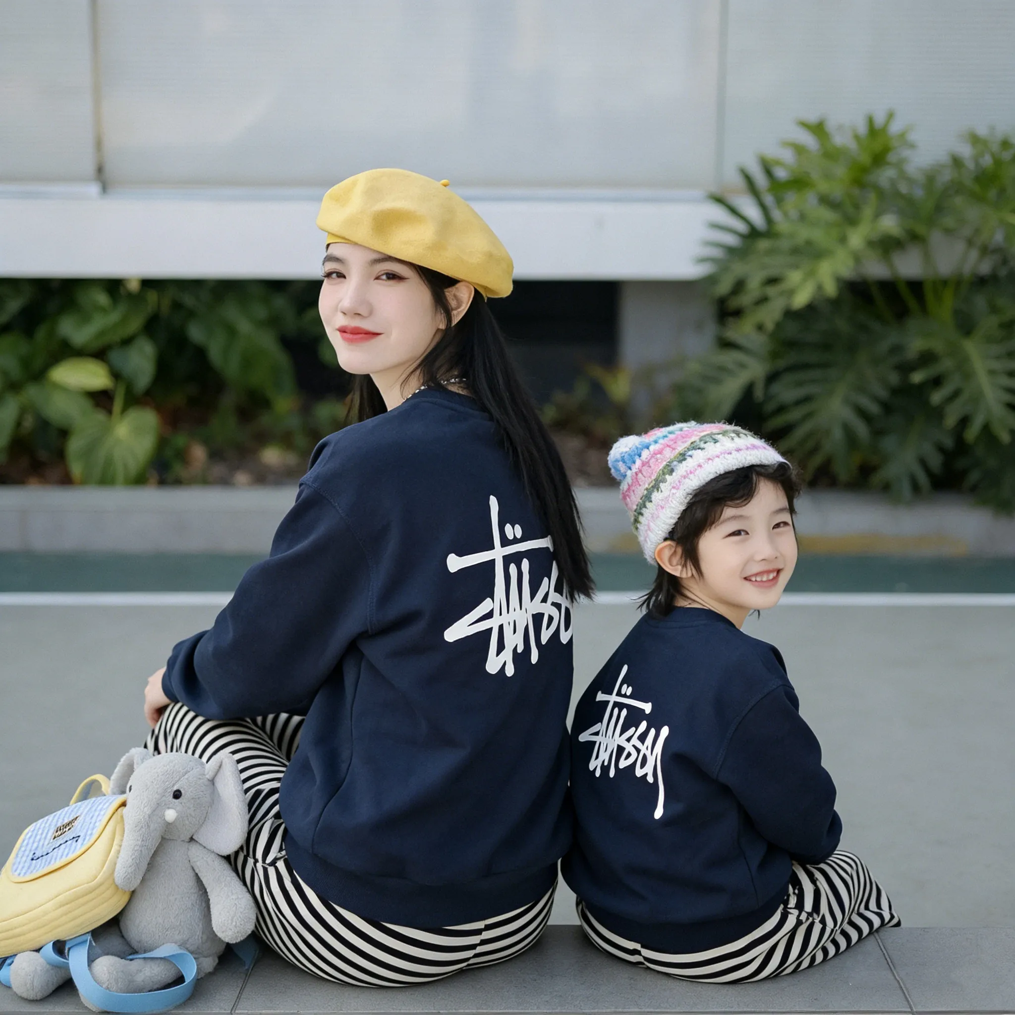 【90-160cm+親サイズ】デイリーにぴったり お気に入り カジュアル 定番 親子ペア トレーナー