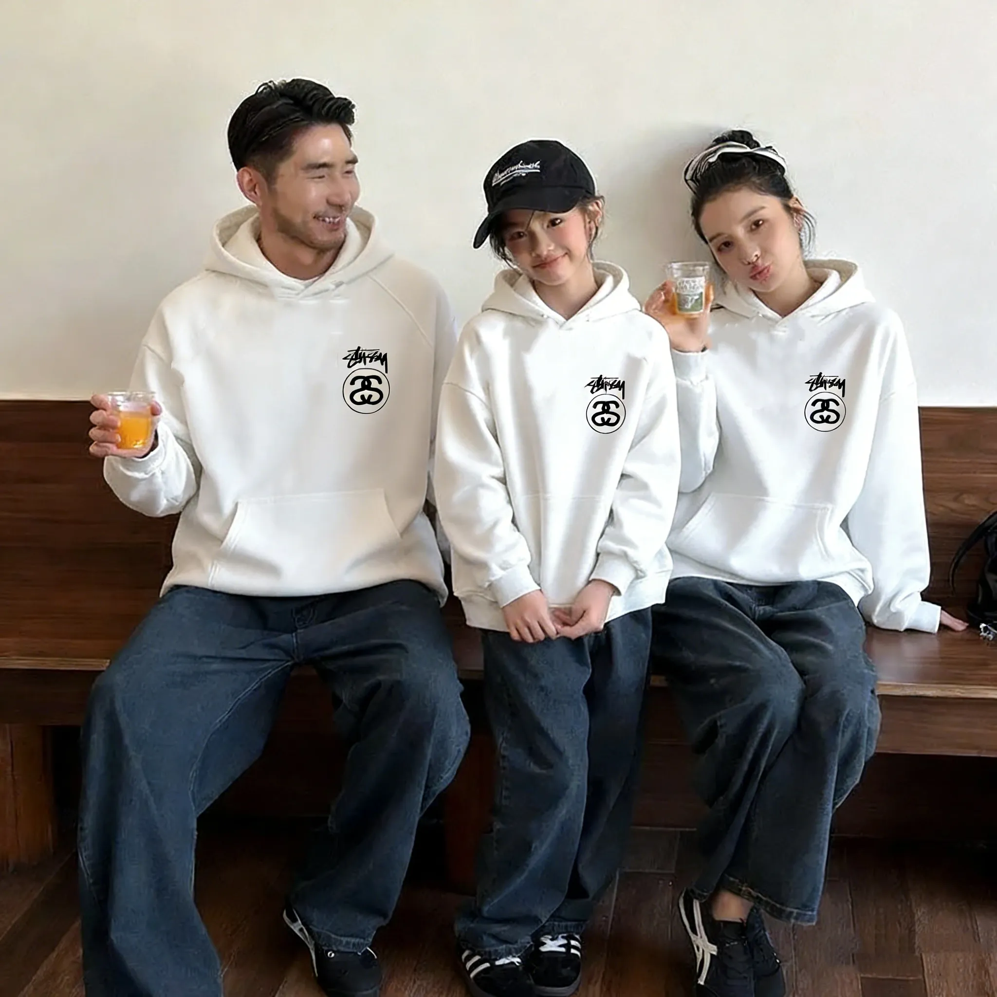 【90-160cm+親サイズ】トレンド感たっぷり 大活躍 トレンド 合わせやすい  親子ペア パーカー