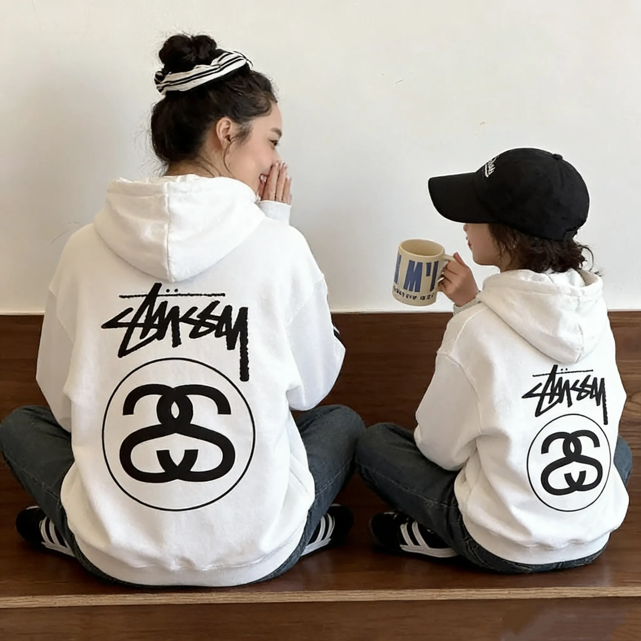 【90-160cm+親サイズ】トレンド感たっぷり 大活躍 トレンド 合わせやすい  親子ペア パーカー