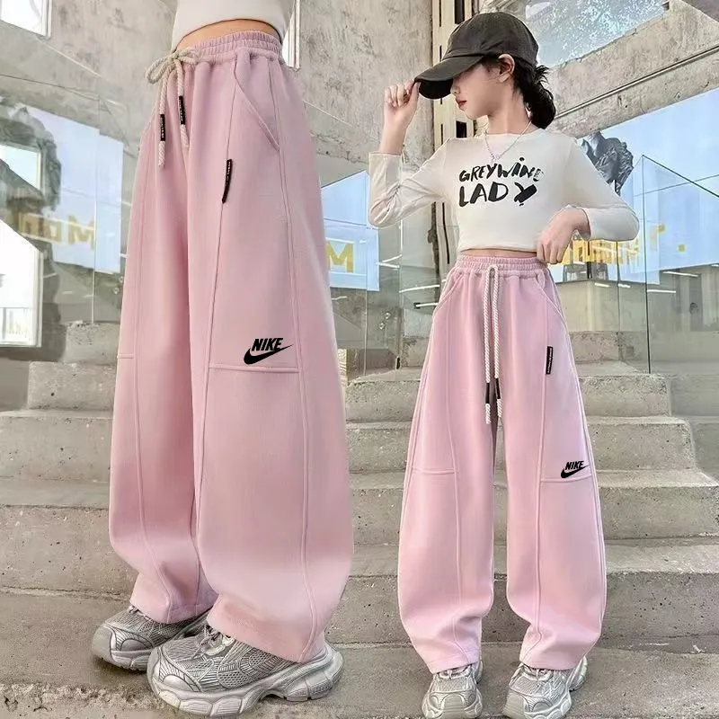 【120-170cm】売り切れ必至 大活躍 カジュアル 合わせやすい 女の子 裏起毛 パンツ