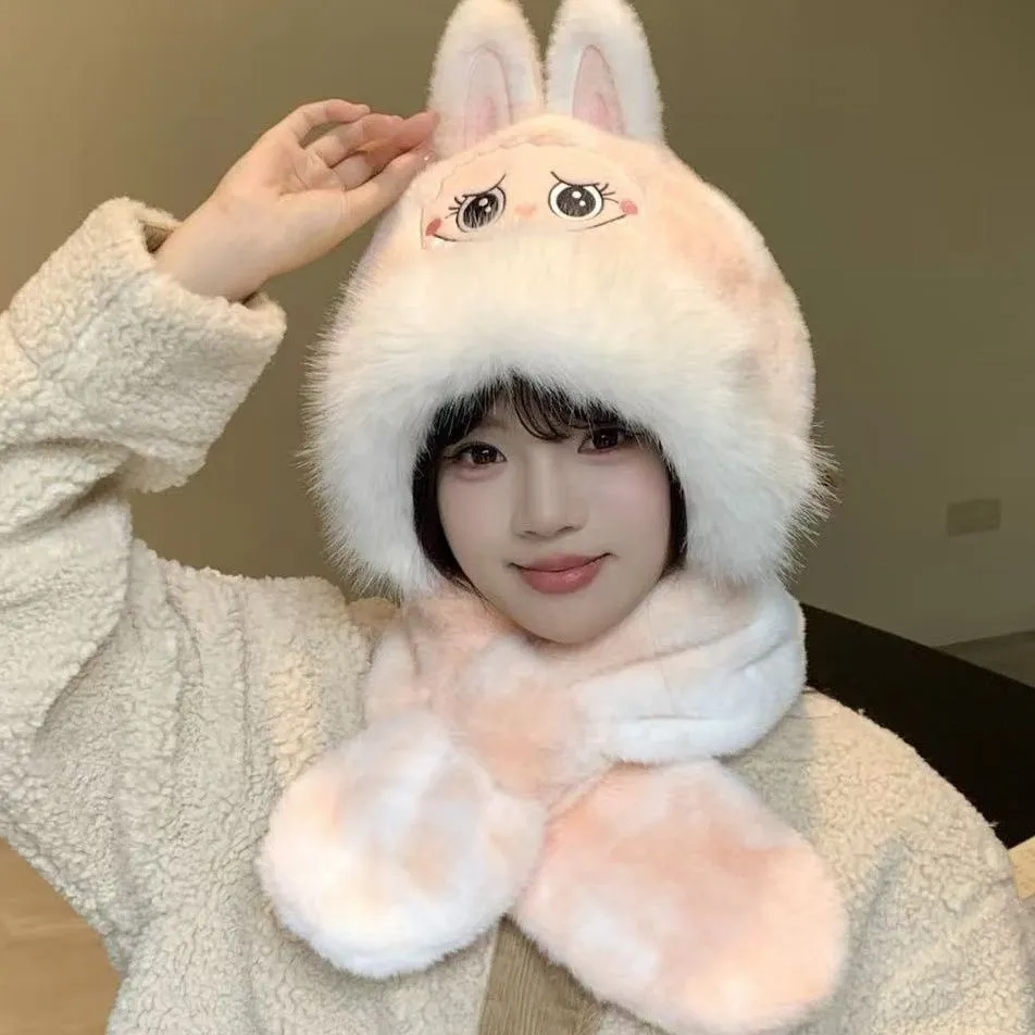 今季大注目 可愛さ満点 トレンド感たっぷり 多色選べる 柔らかい素材 キュート 帽子＋スカーフ 二点セット