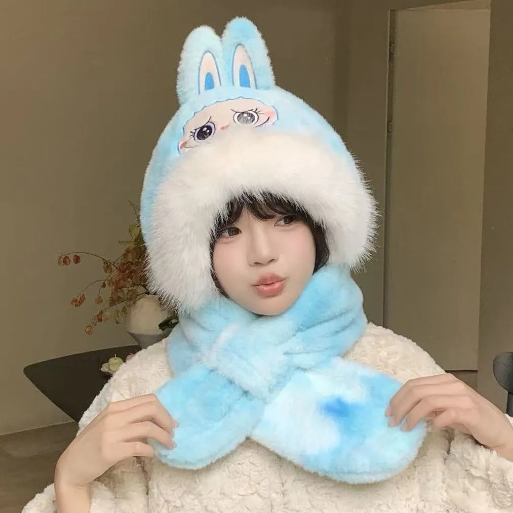 今季大注目 可愛さ満点 トレンド感たっぷり 多色選べる 柔らかい素材 キュート 帽子＋スカーフ 二点セット