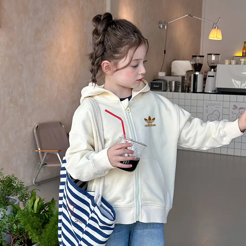 【90-160cm】おしゃれ感アップ 子どもらしさ満載 気質いい カジュアル 三色選べる 女の子 ジップパーカー