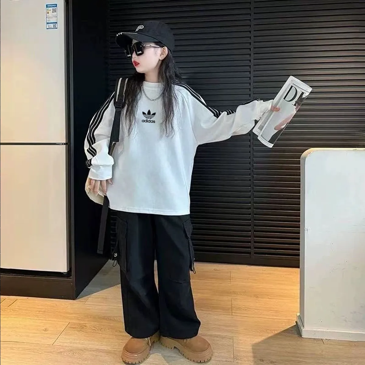 【100-160cm】トレンド感たっぷり おしゃれ カジュアル 女の子 長袖 Ｔシャツ