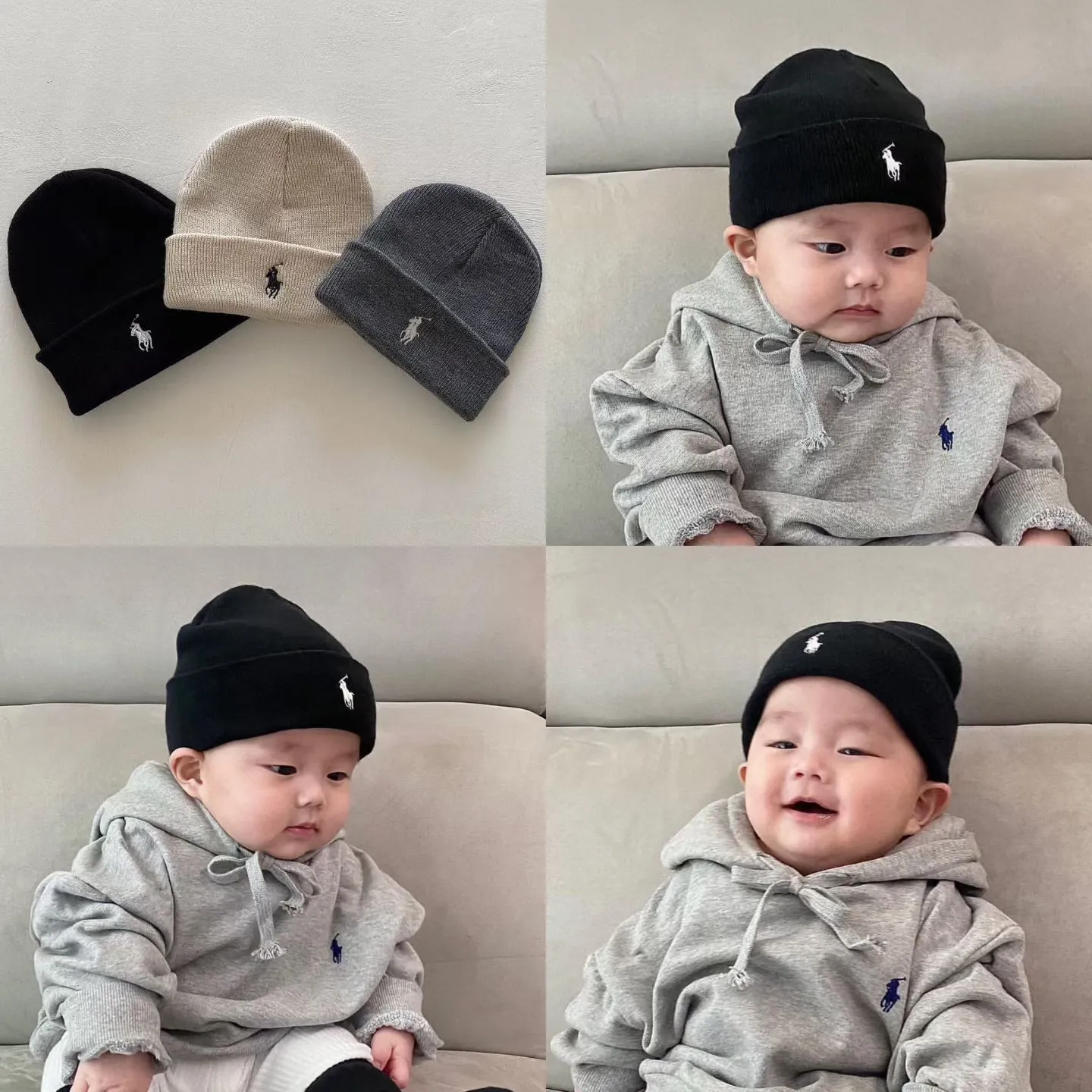 デイリーに大活躍 大人気 保温性 カジュアル ベビー ニット帽