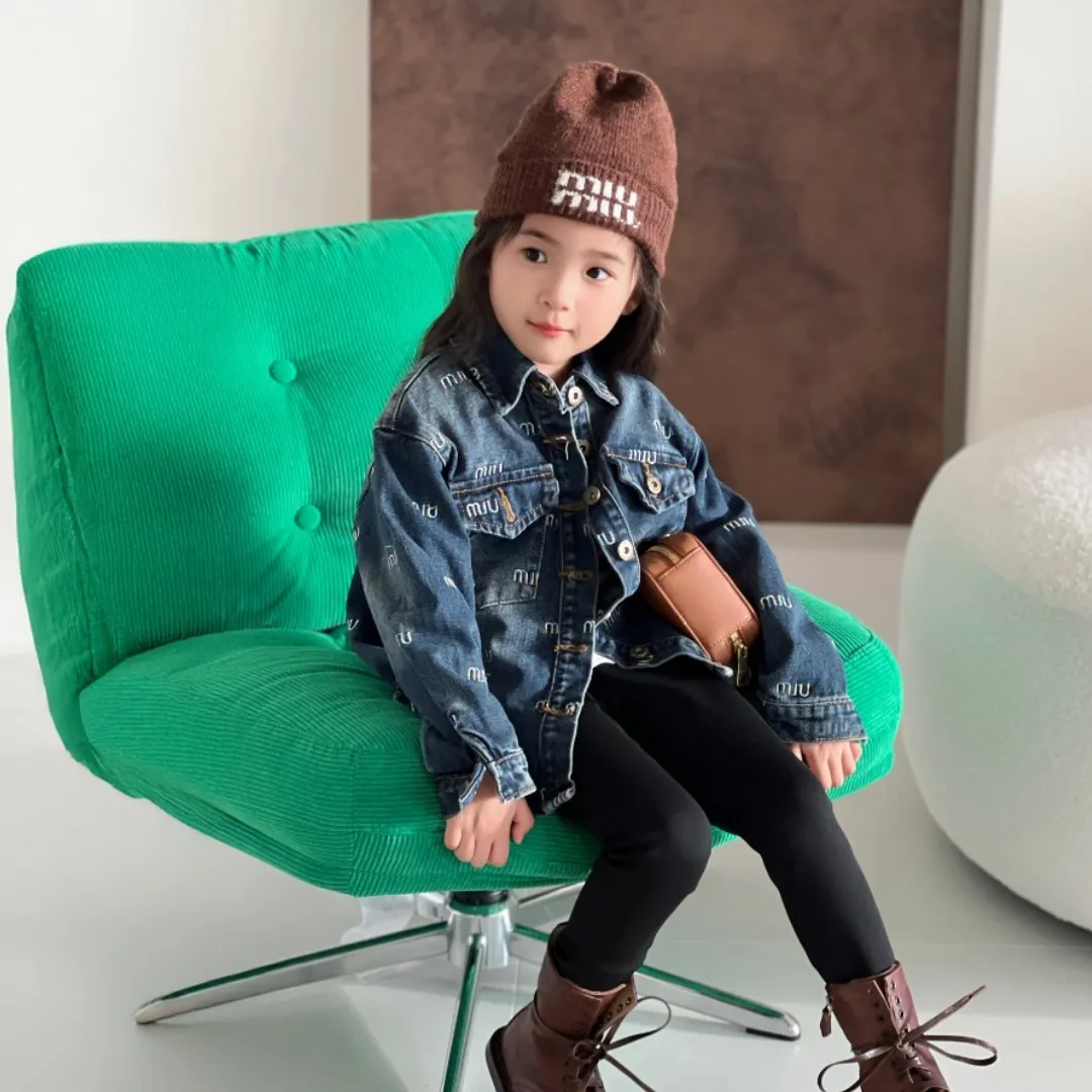 【100-165cm】季節感たっぷり 子どもウケ抜群 主役トップス カジュアル デニム素材 アウター