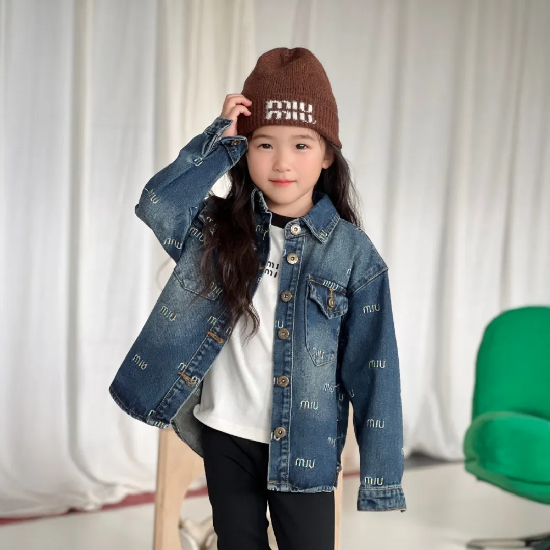 【100-165cm】季節感たっぷり 子どもウケ抜群 主役トップス カジュアル デニム素材 アウター