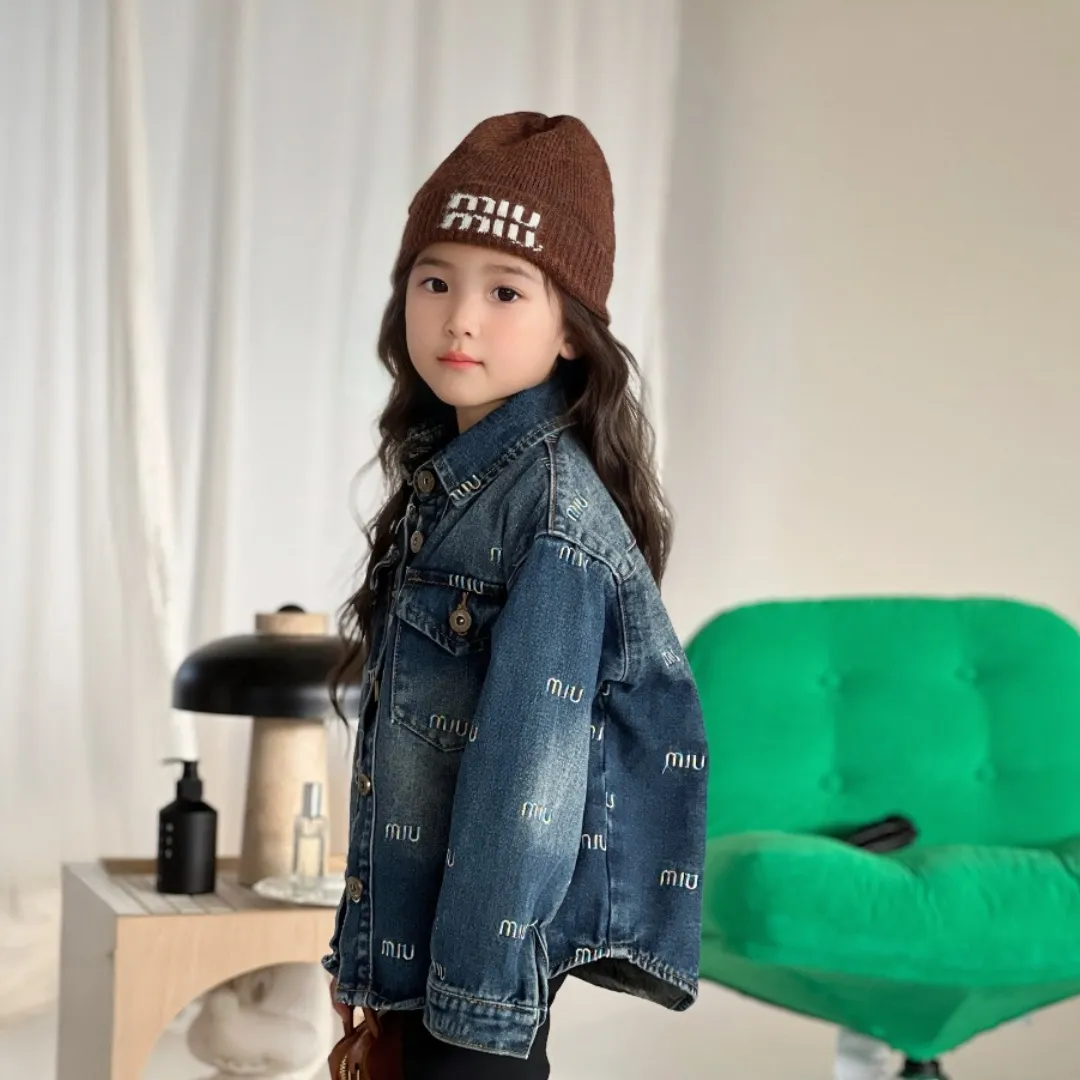 【100-165cm】季節感たっぷり 子どもウケ抜群 主役トップス カジュアル デニム素材 アウター