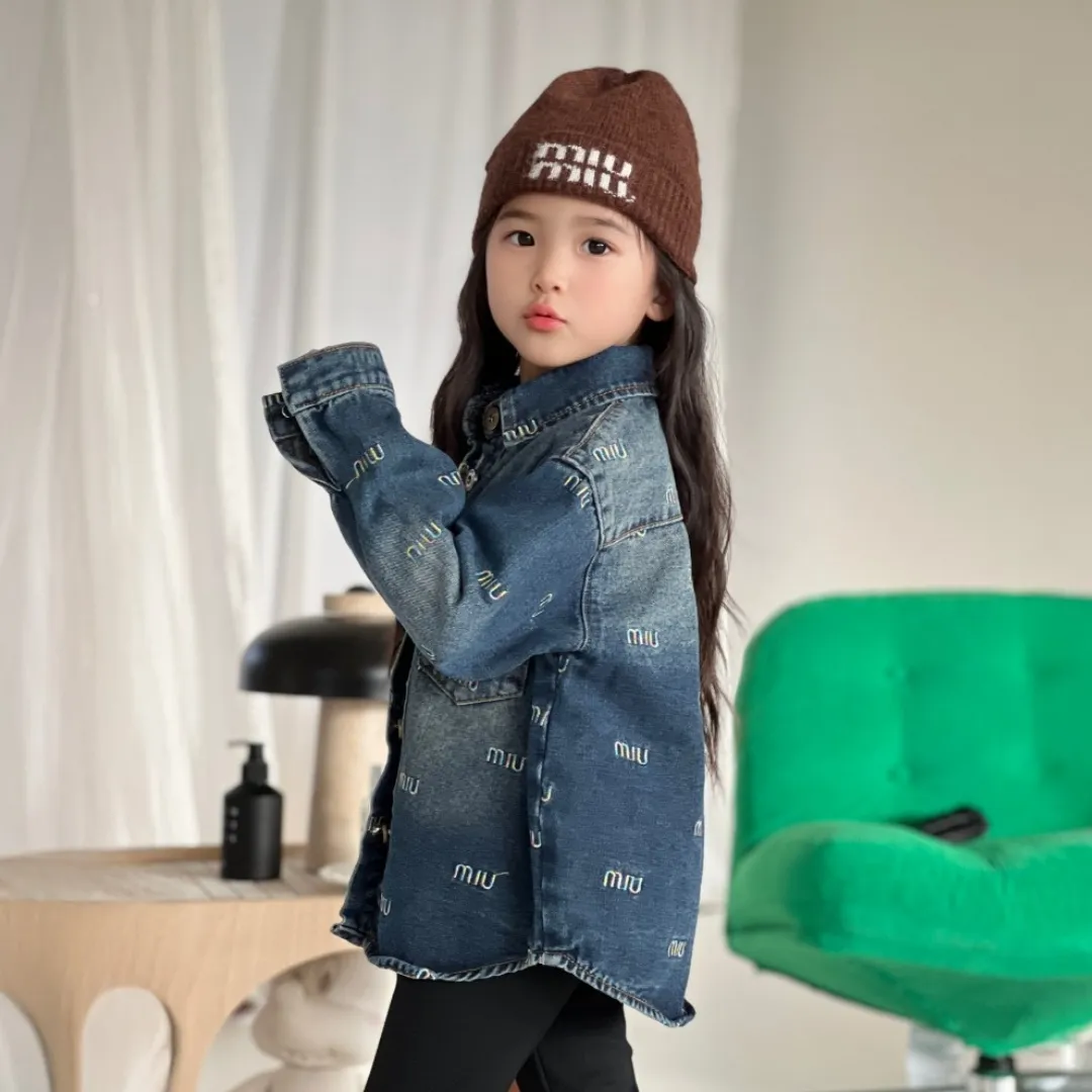 【100-165cm】季節感たっぷり 子どもウケ抜群 主役トップス カジュアル デニム素材 アウター