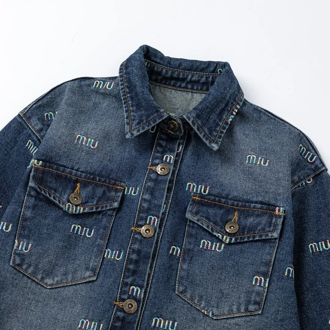 【100-165cm】季節感たっぷり 子どもウケ抜群 主役トップス カジュアル デニム素材 アウター