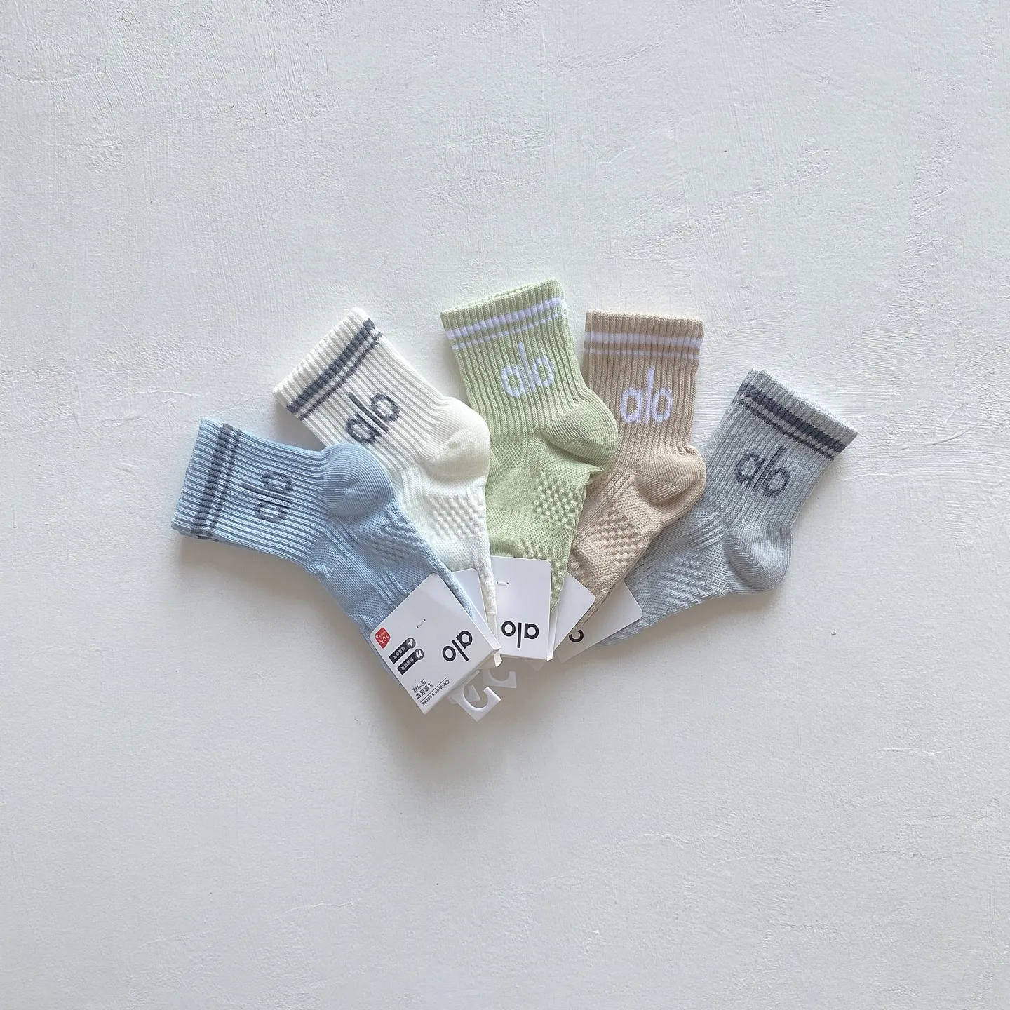 ５足セット スポーティー デイリー シンプル 通気性抜群 キッズ ソックス