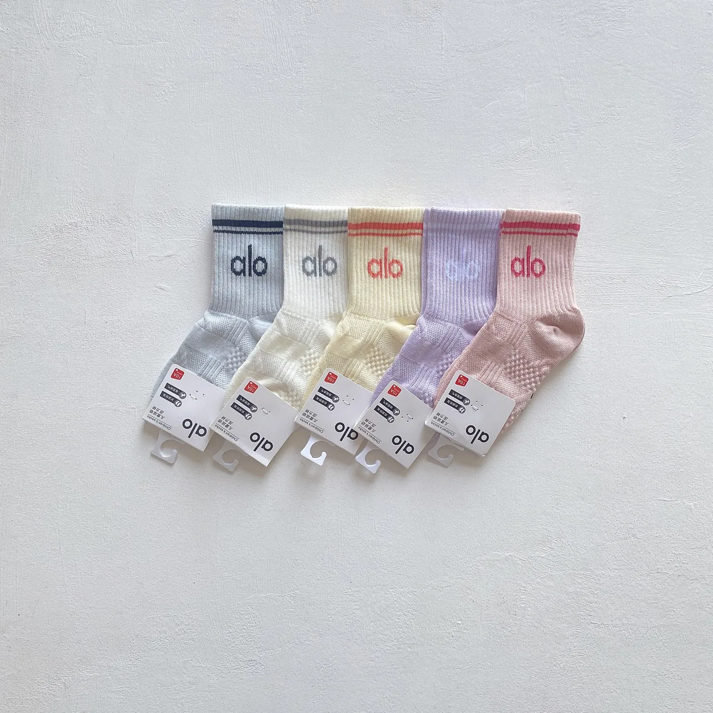 ５足セット スポーティー デイリー シンプル 通気性抜群 キッズ ソックス