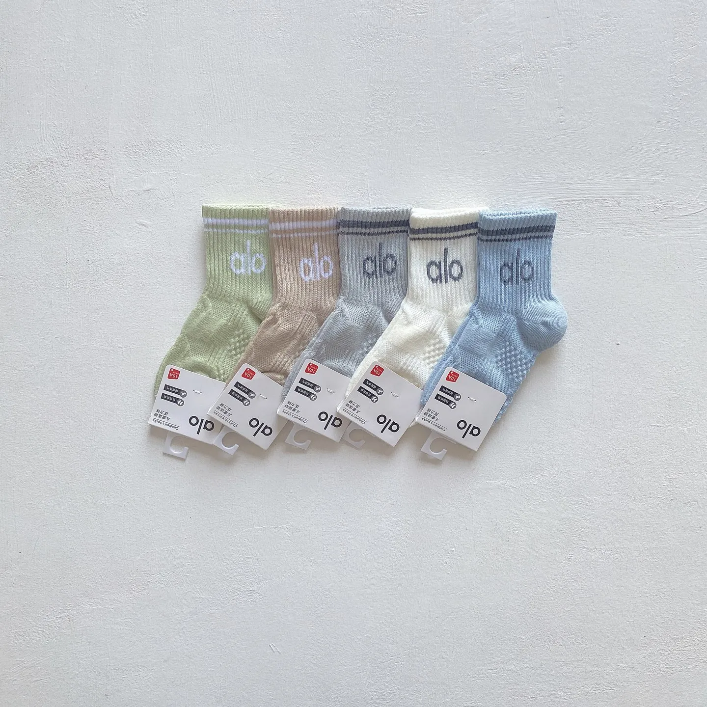 ５足セット スポーティー デイリー シンプル 通気性抜群 キッズ ソックス