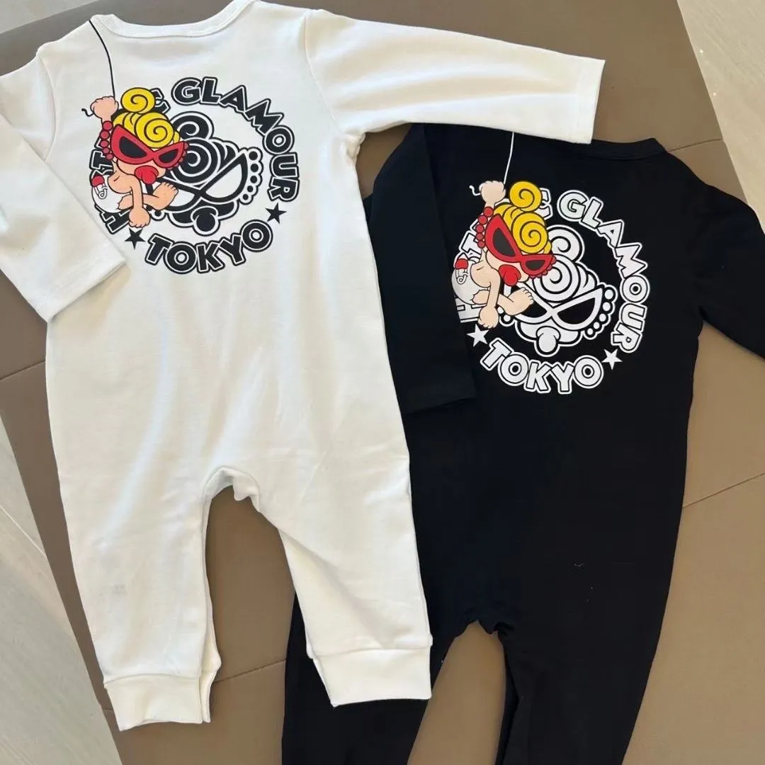 【66-90cm】おしゃれキッズ必見 カートゥーン 可愛い やわらか素材 ベビー ロンパース