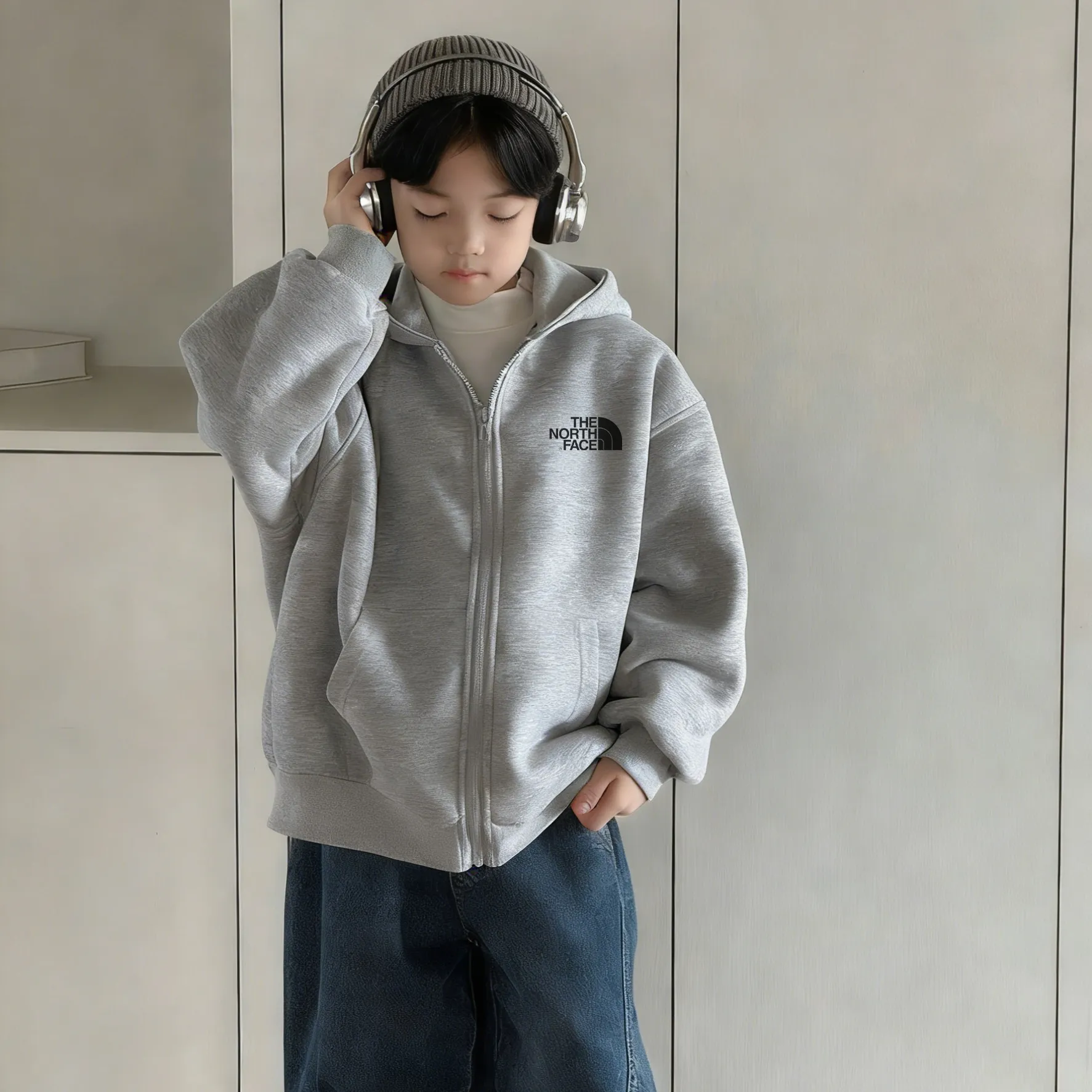 【90-160cm】快適な着用感 見た目も着心地も おしゃれ感アップ 合わせやすい 男の子 ジップパーカー