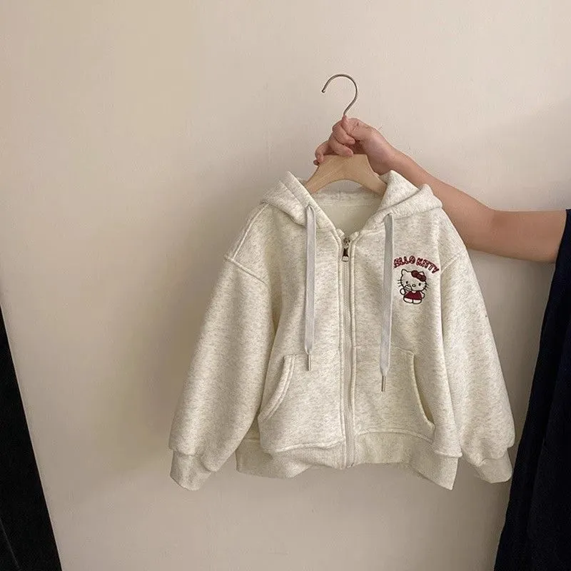 【90-140cm】毎日着られる素材 絶対可愛い着心地抜群 カジュアル 合わせやすい 女の子 ジップパーカー