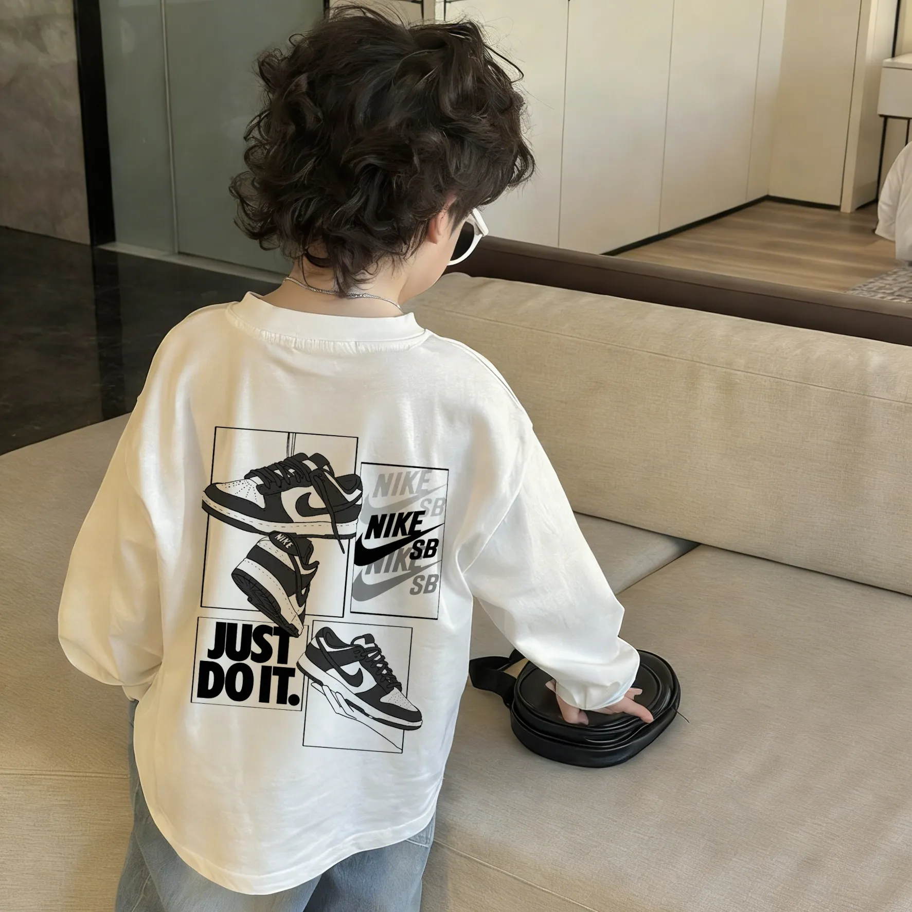 【90-160cm】肌に優しい素材 軽やかな着心地 おしゃれ感アップ 合わせやすい 男の子 長袖 Tシャツ