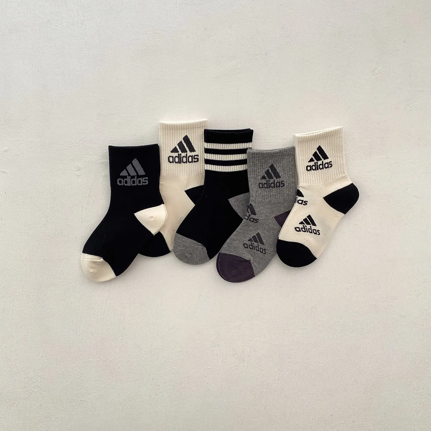 5足セット オールシーズン対応 通気性 しっかりフィット カジュアル キッズ ソックス