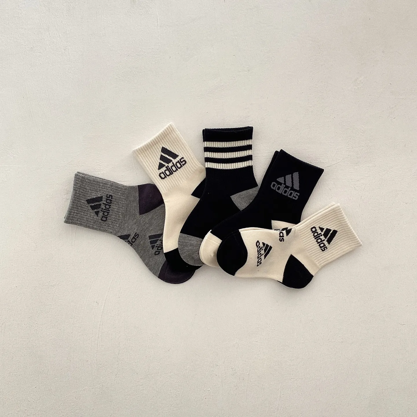 5足セット オールシーズン対応 通気性 しっかりフィット カジュアル キッズ ソックス