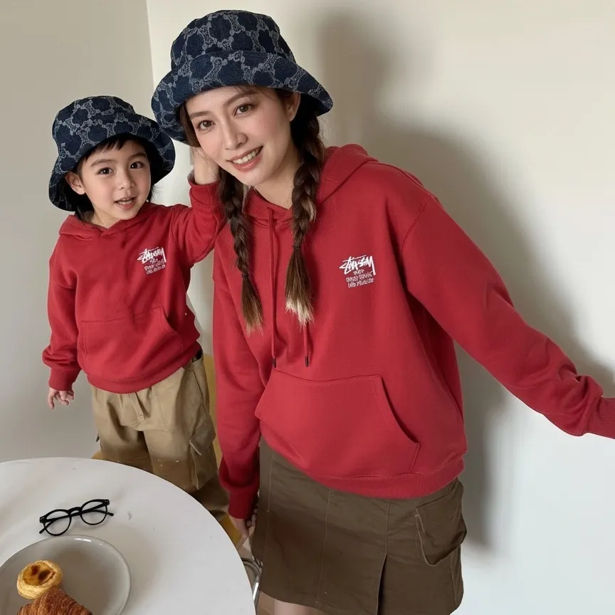 【90-160cm+親子サイズ】毎日着られる素材 快適な着用感 親子コーデ可能 カジュアル 合わせやすい パーカー