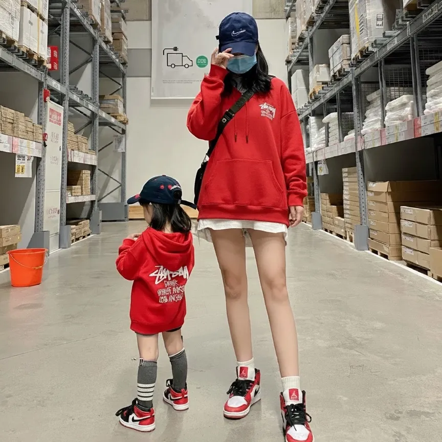 【90-160cm+親子サイズ】毎日着られる素材 快適な着用感 親子コーデ可能 カジュアル 合わせやすい パーカー